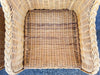 Pair of Braided Rattan Lounge Chairs