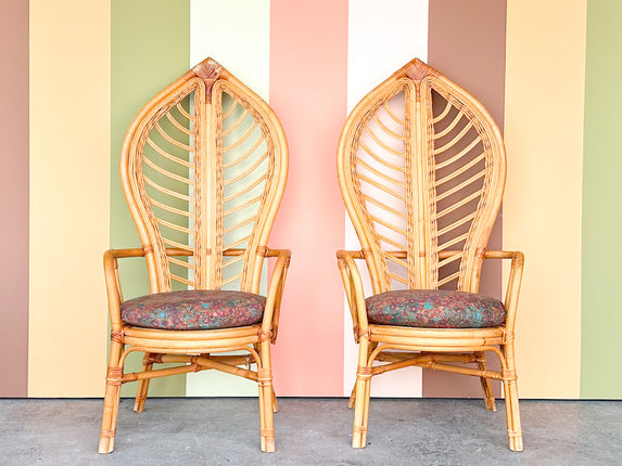 Pair of Palm Frond Accent Chairs