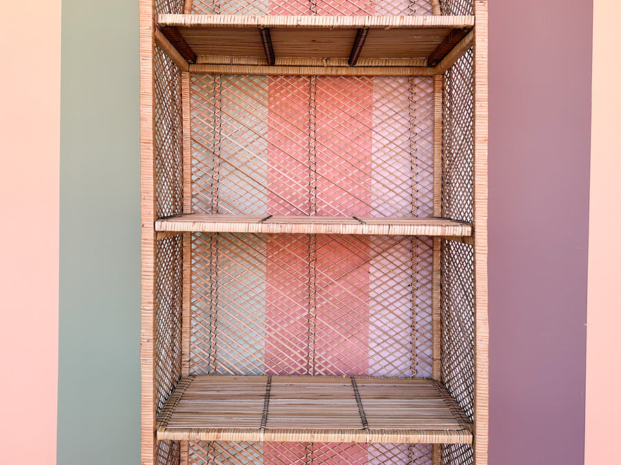 Island Style Rattan Arch Etagere