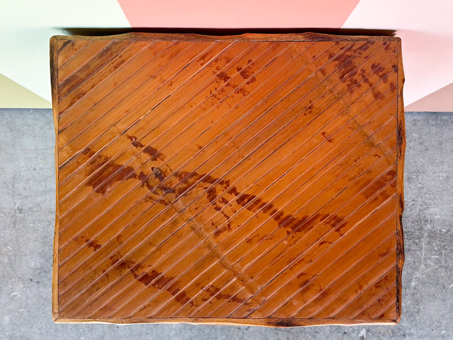 Tortoiseshell Rattan Side Table