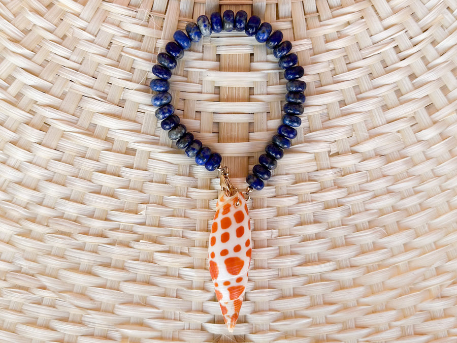 Palm Beach Regency's Lapis Gemstone and Shell Bag Charm