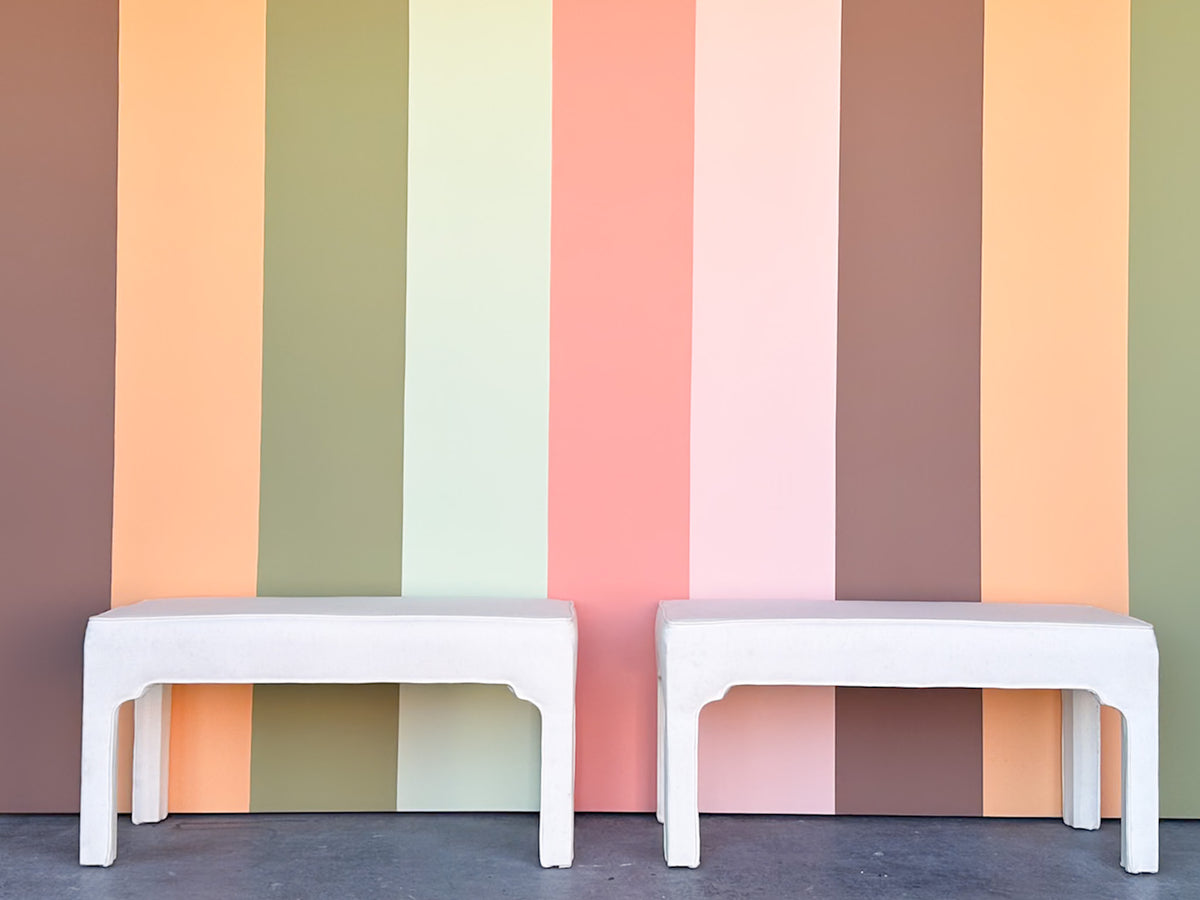 Pair of Moroccan Style Upholstered Benches