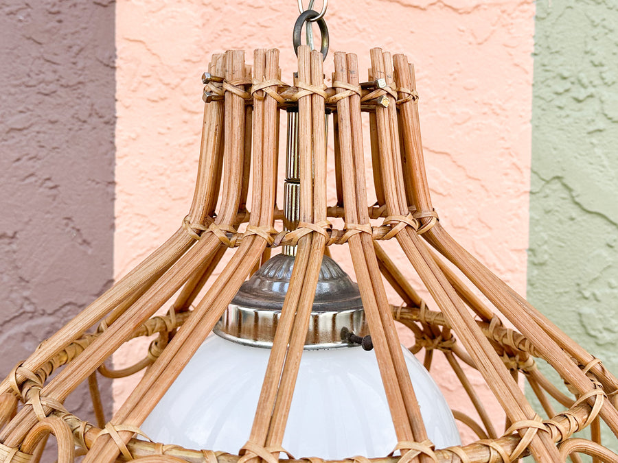 Old Florida Rattan Pendant