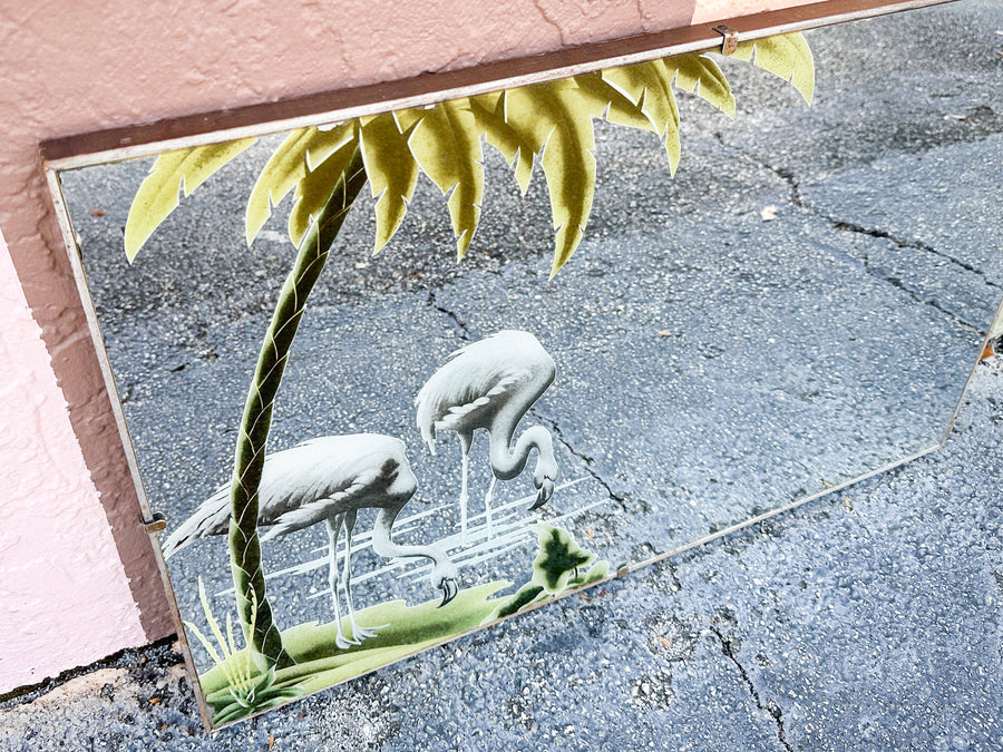 1950s Flamingo Turner Mirror