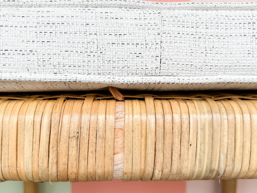 Coastal Rattan Bench