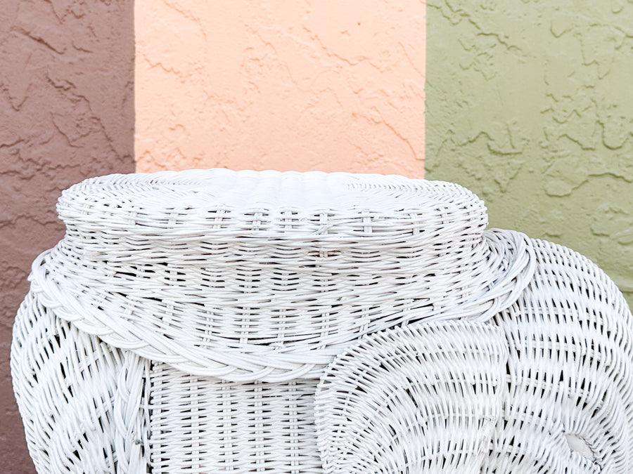 Wicker Elephant Garden Seat