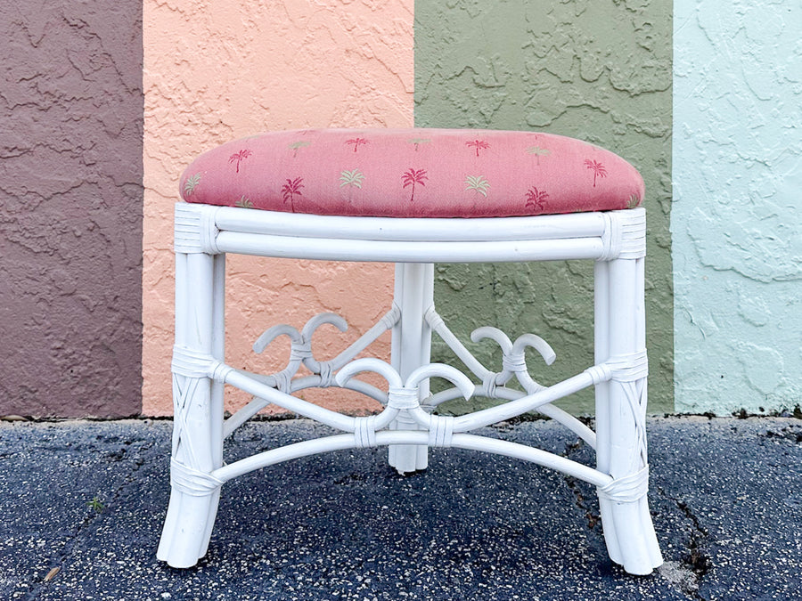 Clover Rattan Coffee Table with Stools