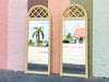 Pair of Thomasville Lattice Faux Bamboo Mirrors