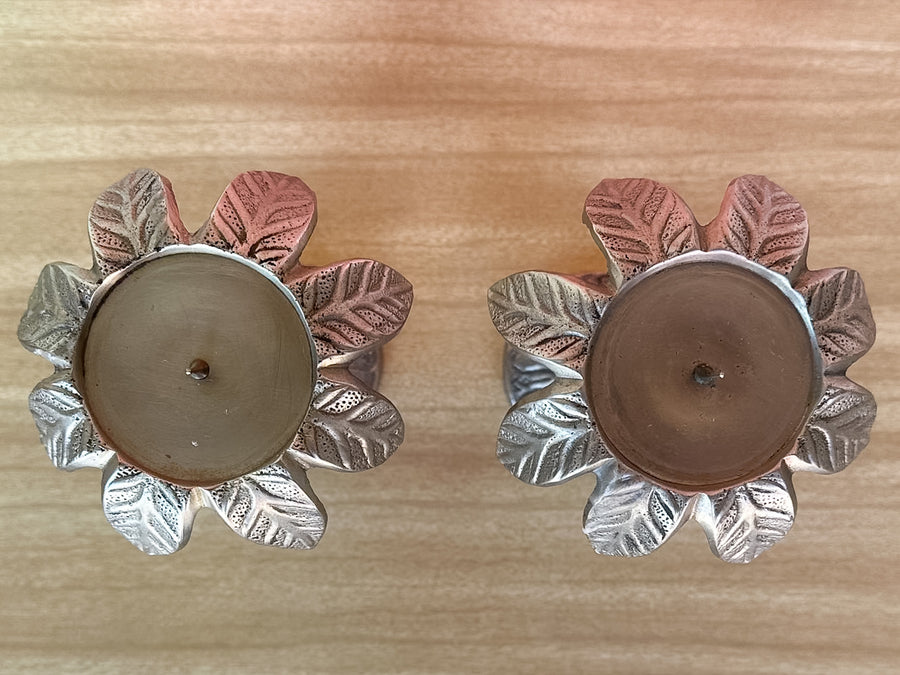 Pair of Palm Tree Candle Holders