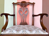 Wood Shell Motif Arm Chair