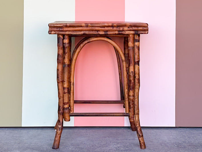 Tortoiseshell Rattan Side Table