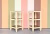 Pair of Wood and Grasscloth Side Tables
