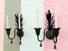 Pair of Tole Pineapple and Tassel Wall Sconces