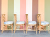 Set of Four Ficks Reed Rattan Chippendale Chairs