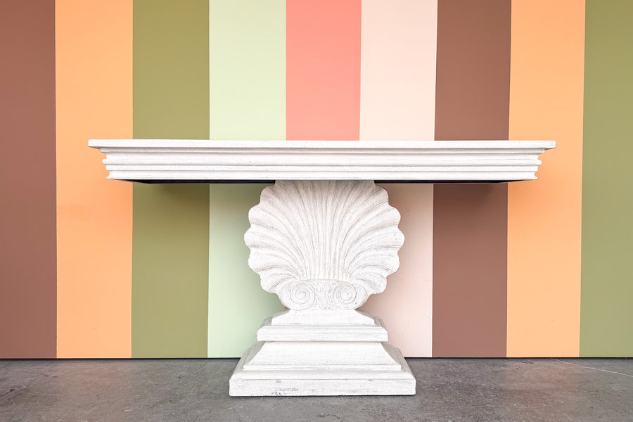 Shell Motif Wood Console