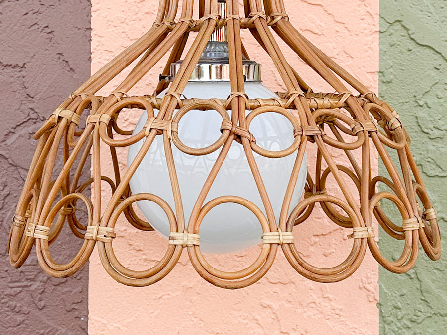 Old Florida Rattan Pendant