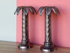 Pair of Palm Tree Candle Holders