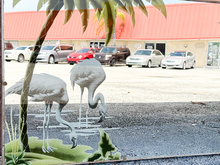 1950s Flamingo Turner Mirror