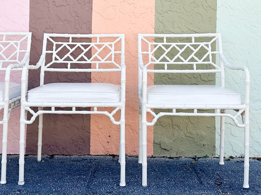 Palm Beach Style Faux Bamboo Outdoor Dining Set