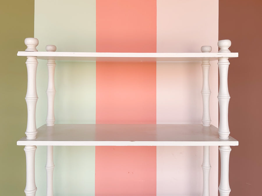 Palm Beach Style Faux Bamboo Etagere