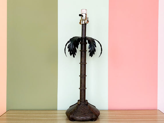 Tole Palm Tree Lamp