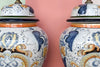 Pair of Hand Painted Pottery Jar Lamps