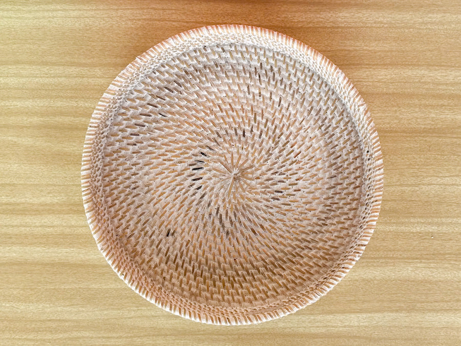 Trio of Round Rattan Trays
