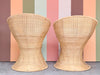 Pair of Wicker Chic Accent Chairs