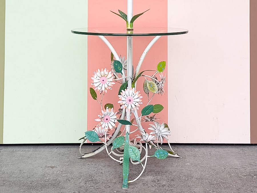 Flower Power Tole Floor Lamp