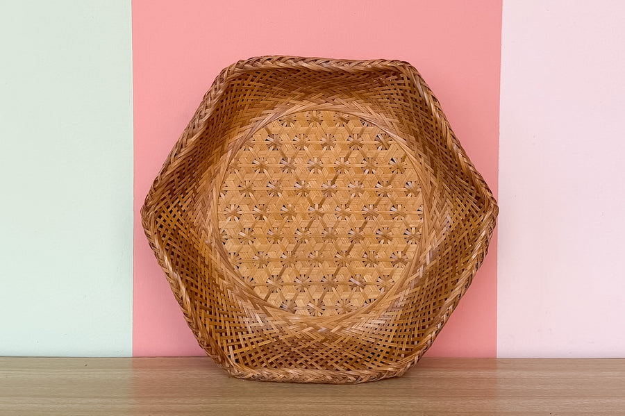 Set of Four Woven Rattan Baskets