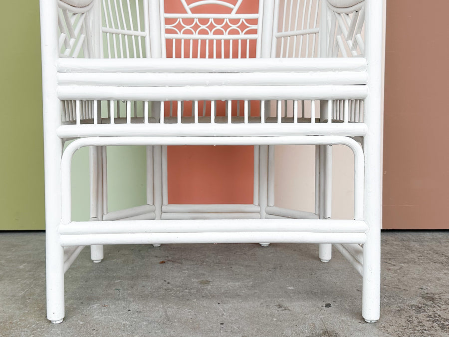 White Brighton Style Rattan Chair