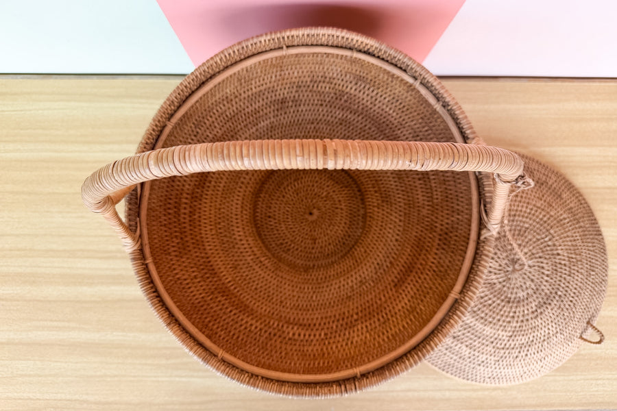 Rattan Basket with Handle