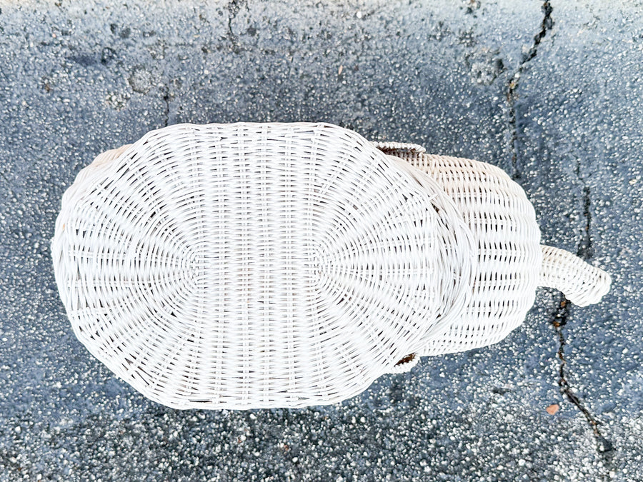 Wicker Elephant Garden Seat