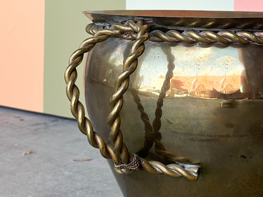 Large Brass Cachepot