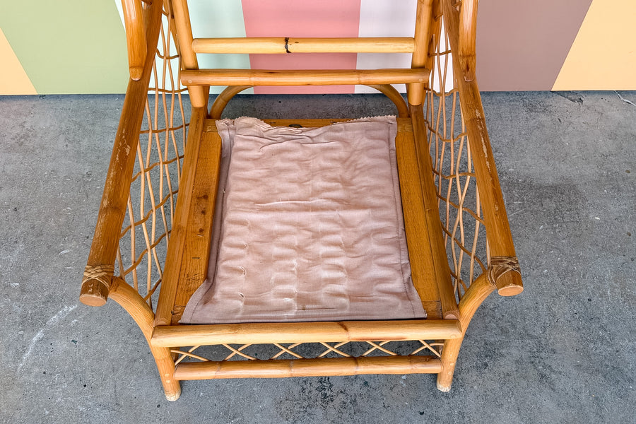 Rattan Wingback Chair