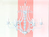 Newly Painted Faux Bamboo Tole Chandelier