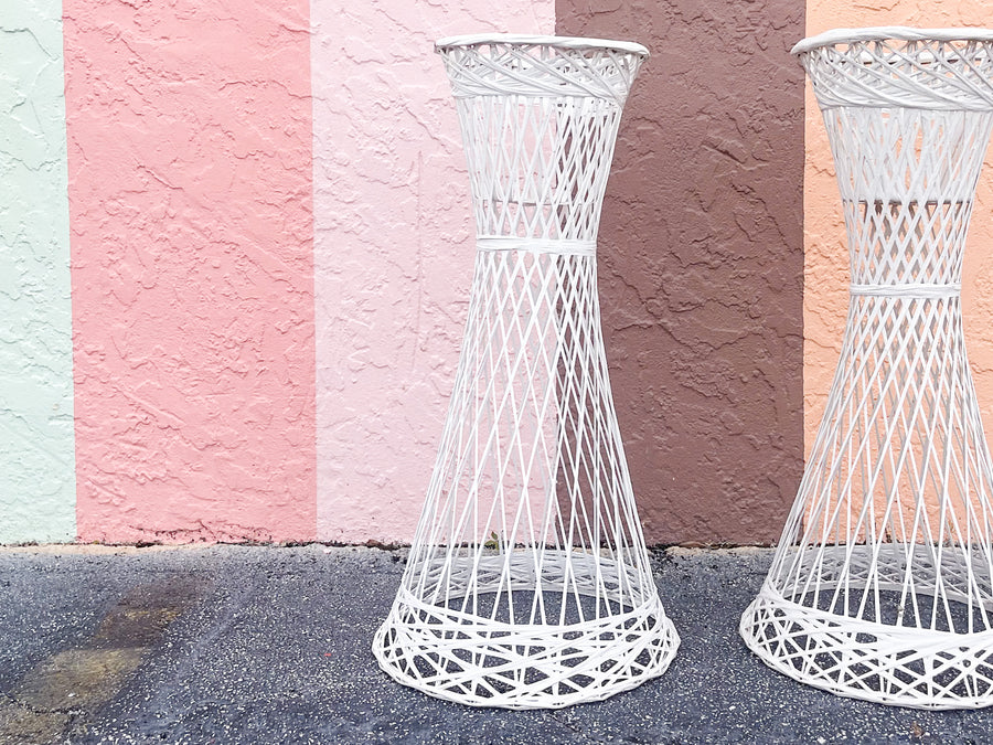 Pair of Webspun Plant Stands