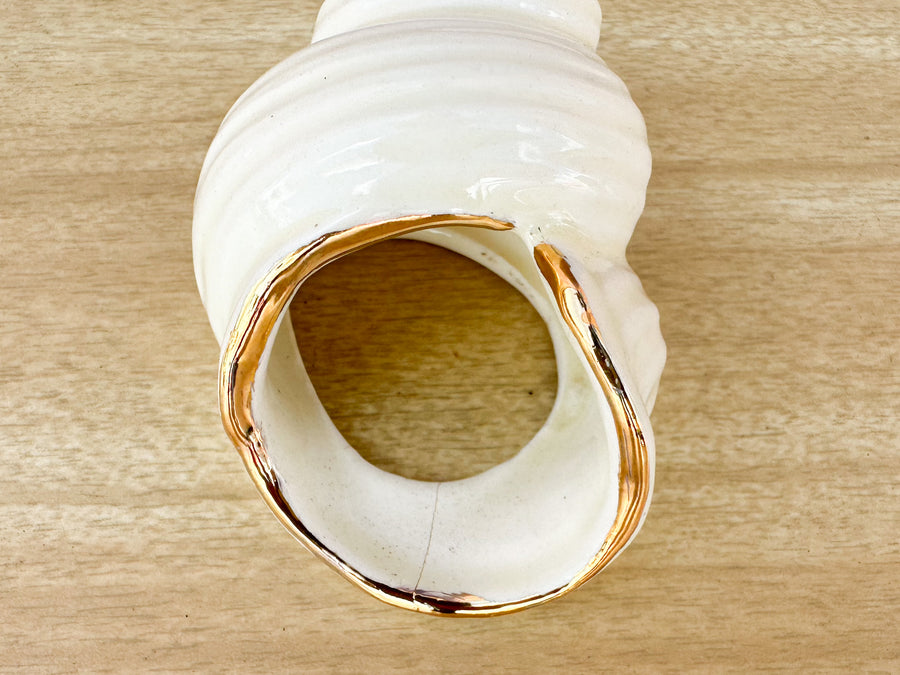 Set of Twelve Ceramic Seashell Napkin Rings