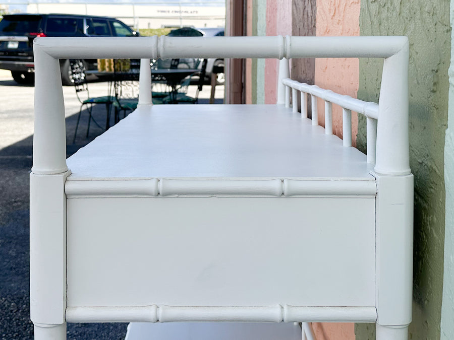 Thomasville Allegro Faux Bamboo Bar Cart