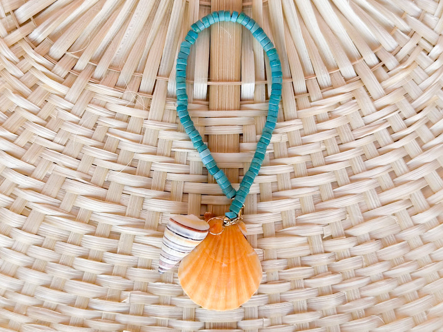 Palm Beach Regency Shell Bag Baubles - Turquoise