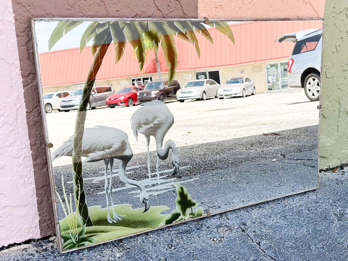 1950s Flamingo Turner Mirror