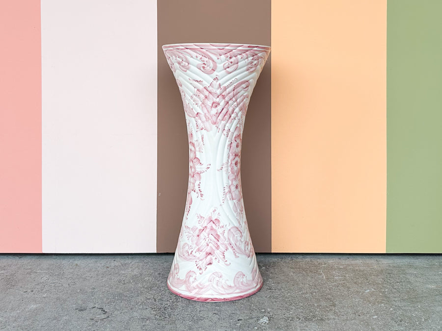 Pretty Pink and White Umbrella Stand