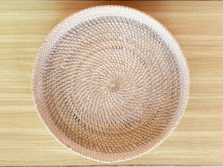 Trio of Round Rattan Trays