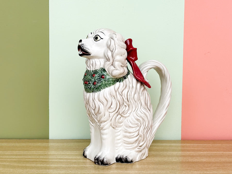 Fitz and Floyd Staffordshire Dog Holiday Pitcher