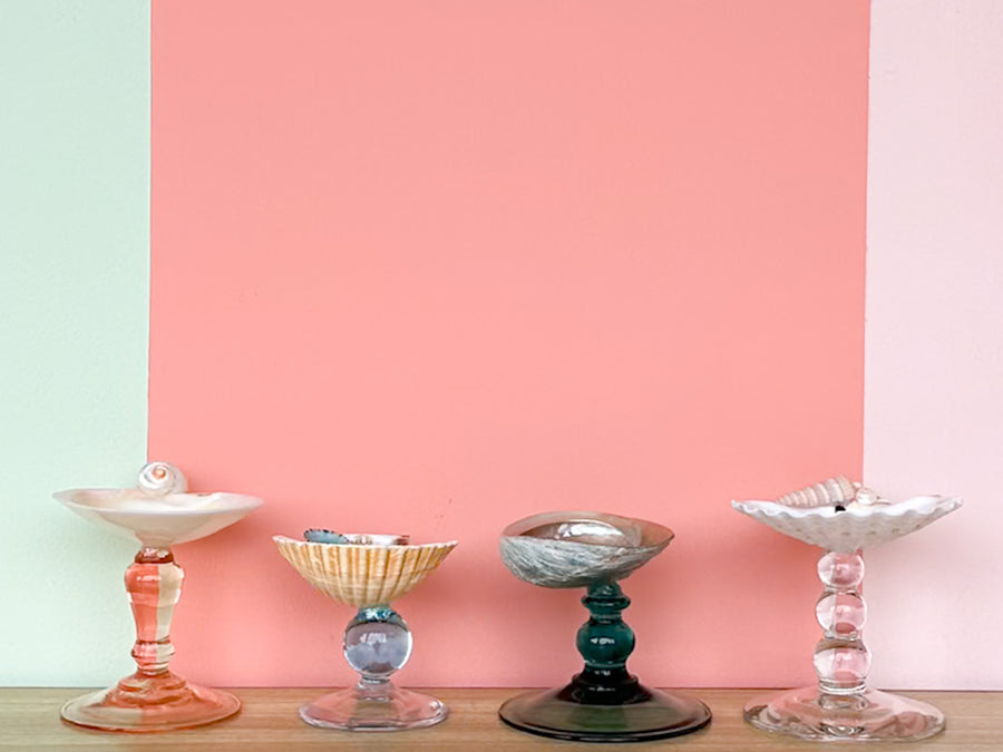 Set of Four Colorful Shell Coupes