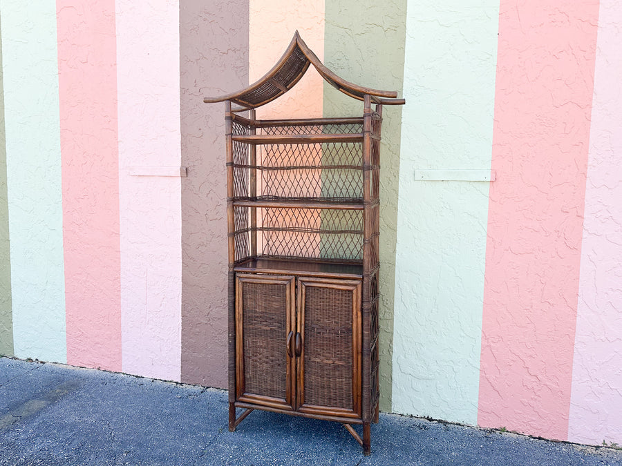 Rattan Pagoda Etagere