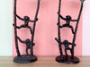 Pair of Monkey and Palm Tree Candle Holders