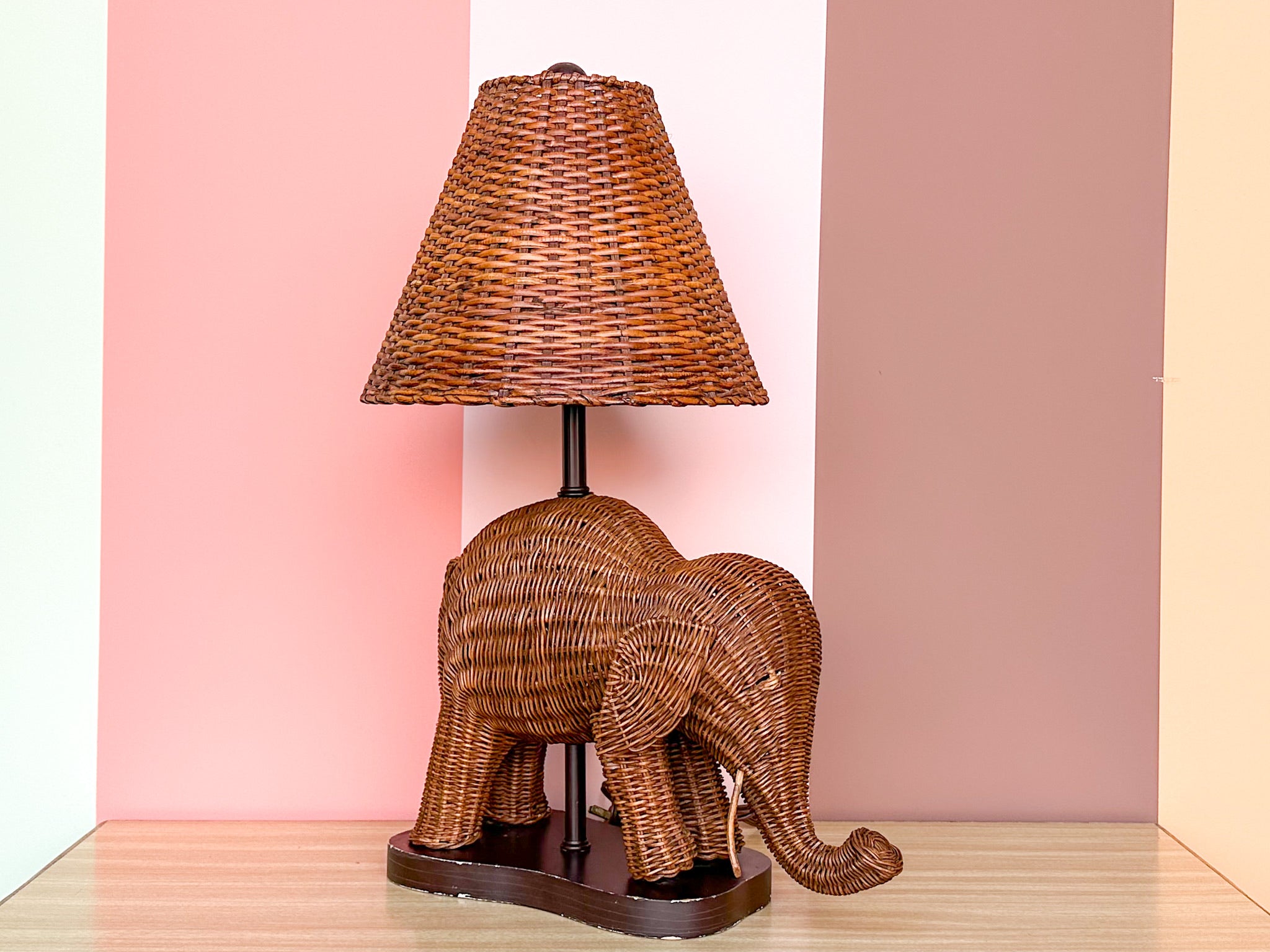 Wooden elephant lamp hotsell