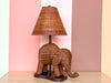 Adorable Wicker Elephant Lamp