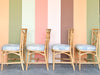 Set of Four Ficks Reed Rattan Chippendale Chairs